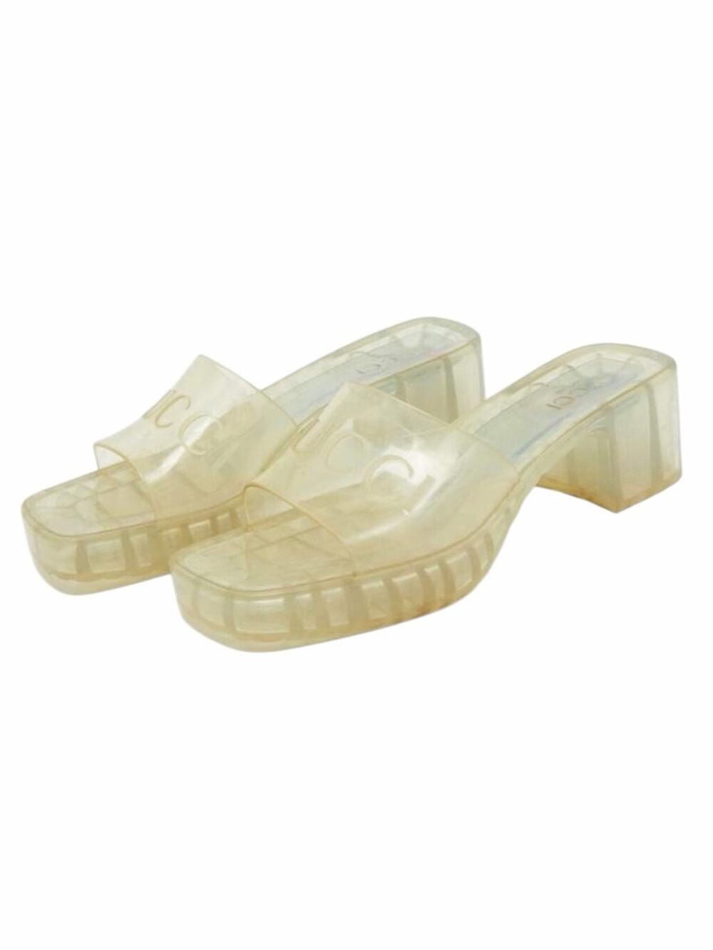 GUCCI Clear Jelly Sandals Women’s Size 39